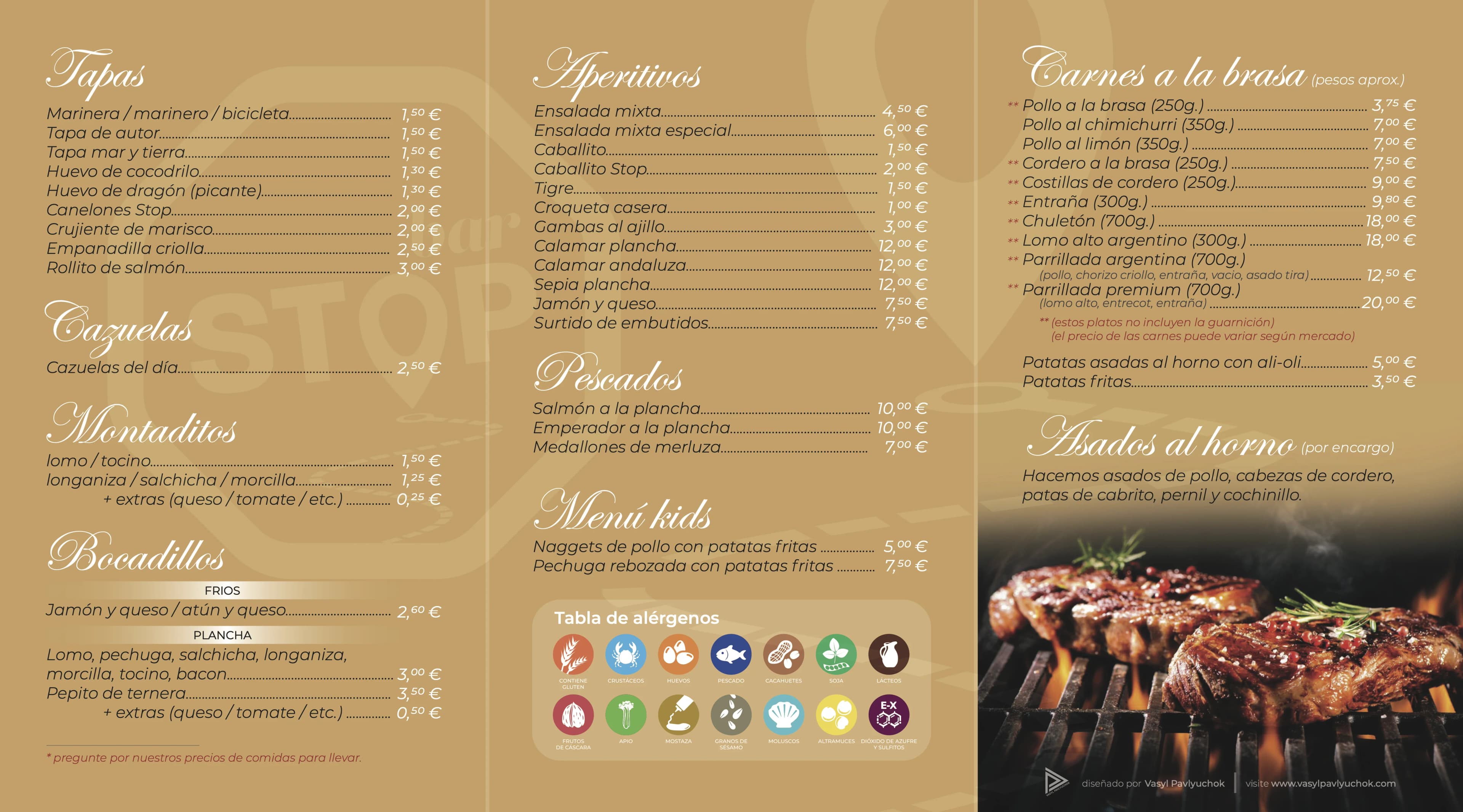 Bar Stop menu — page 2
