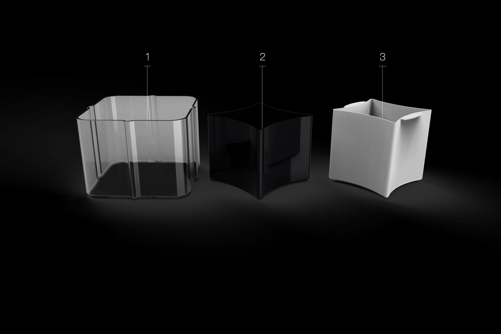 Step 3 — pour water to zero mark