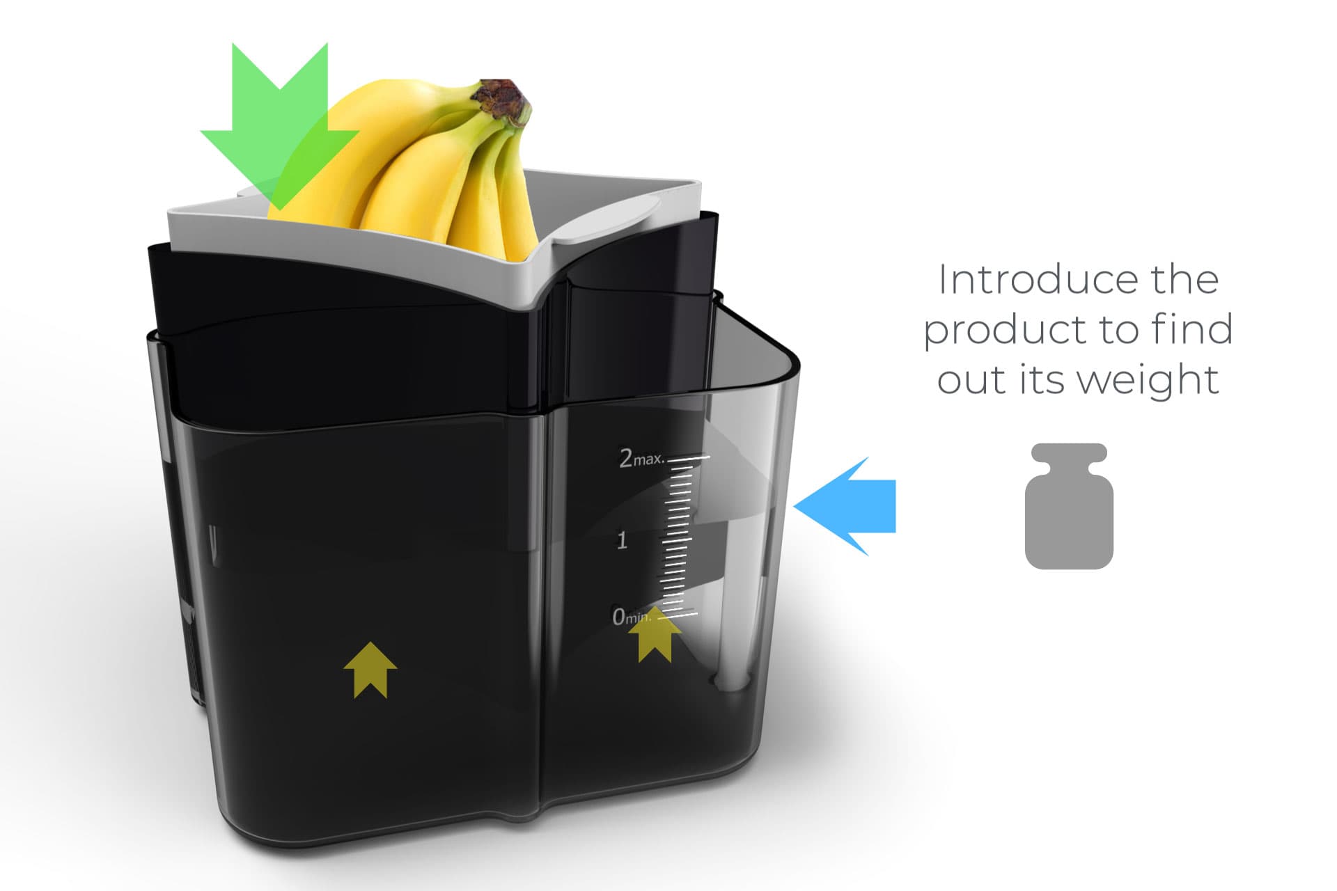 Step 4 — introduce product to find out its weight