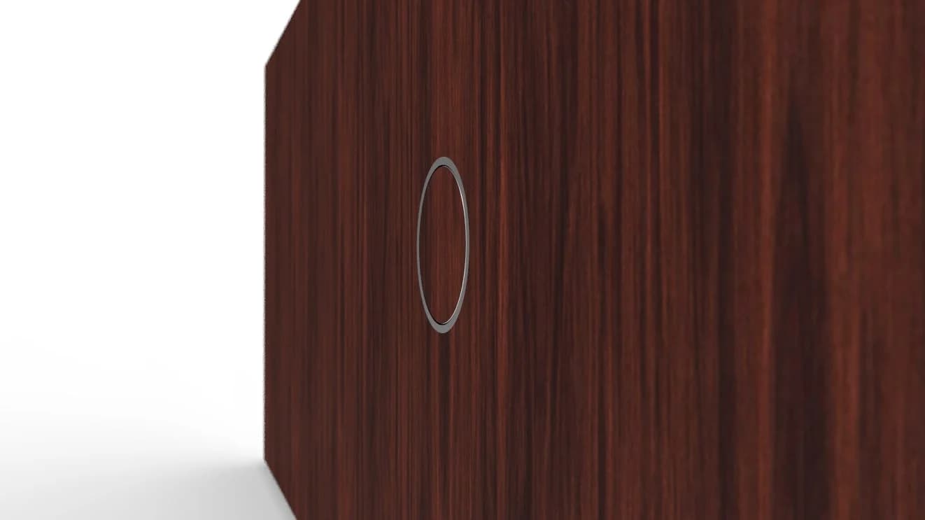 Halo handle ring extended from panel