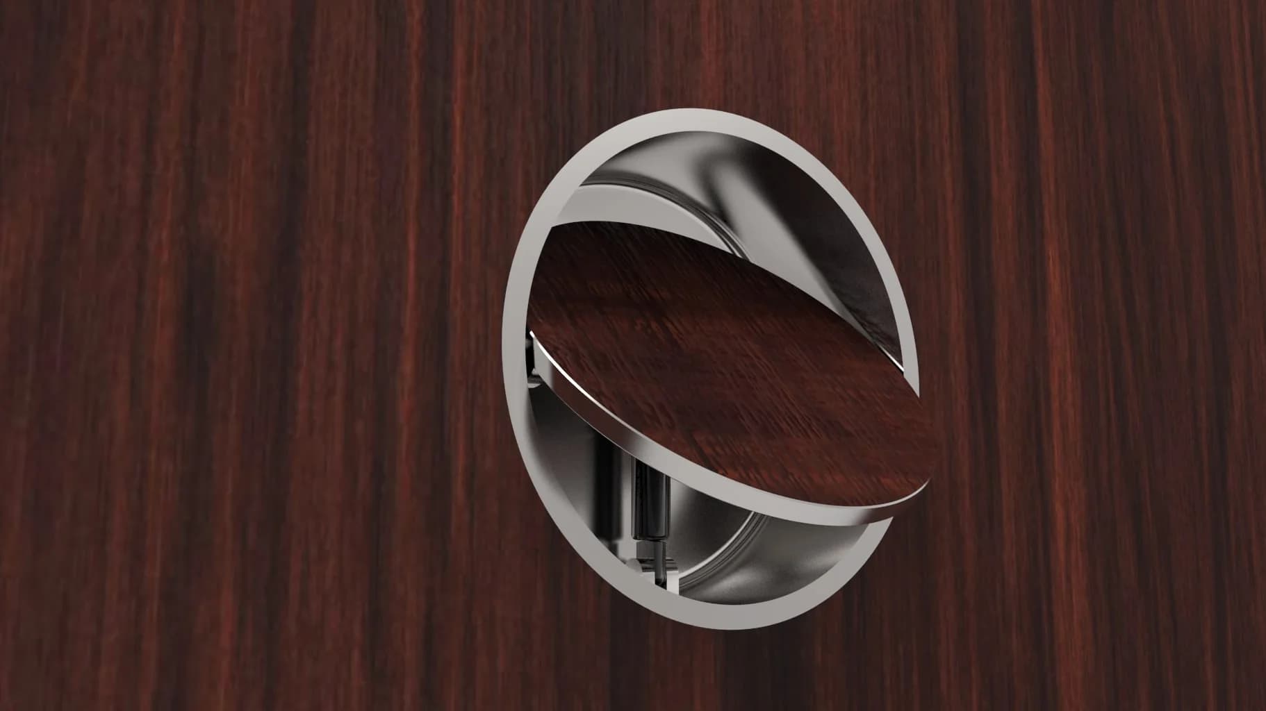 Halo handle mechanism side view